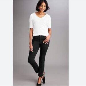 🌻J Jill Authentic Fit Black Slim Ankle Jeans Black